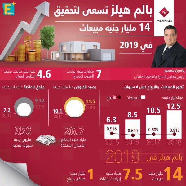 بالم هيلز تسعى لتحقيق 14 مليار جنيه مبيعات في 2019