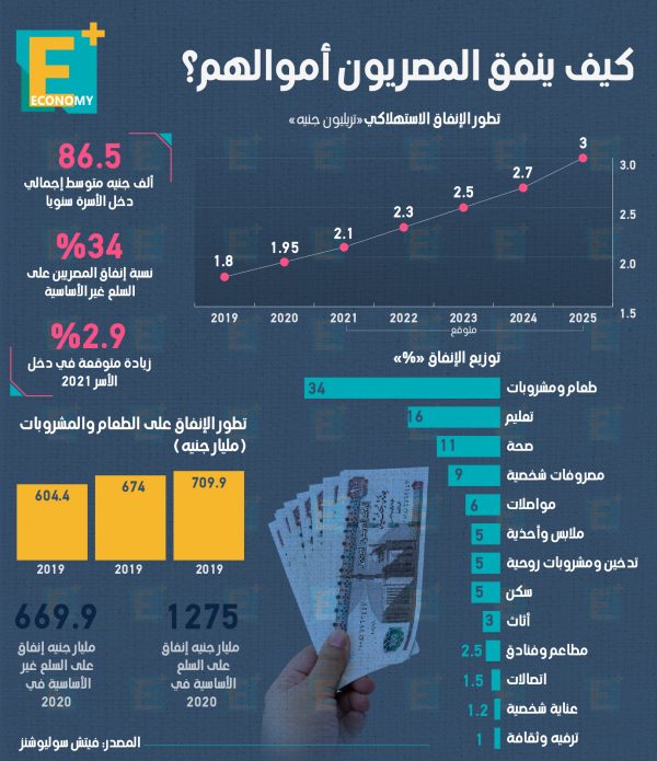 كيف ينفق المصريون أموالهم؟