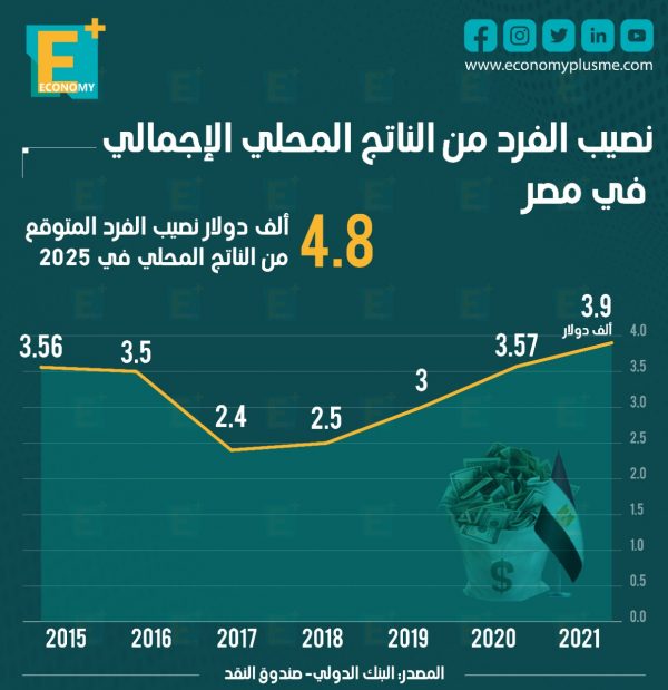 بالأرقام.. نصيب الفرد من الناتج المحلي الإجمالي في مصر