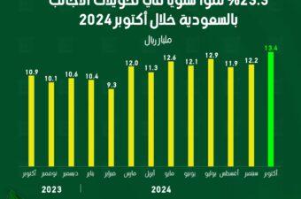 23.3 % نموا سنويا في تحويلات الأجانب بالسعودية خلال أكتوبر 2024