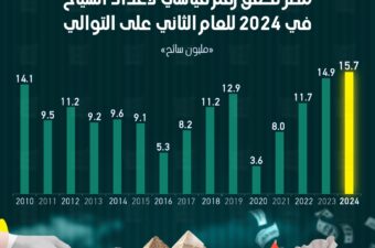 رقم قياسي جديد للسياحة المصرية لعام 2024