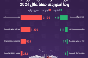 أبرز ما صدرته مصر إلى روسيا وما استوردته منها خلال 2024.