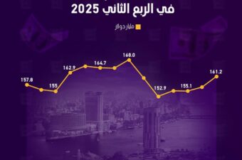 دين مصر الخارجي يرتفع 4.5 مليار دولار في الربع الثاني 2025.