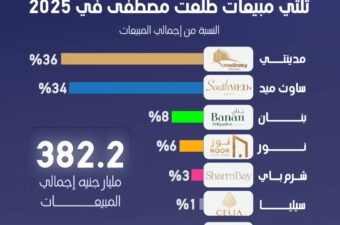 "مدينتي" و"ساوث ميد" يستحوذان على ثلثي مبيعات طلعت مصطفى في 2025.